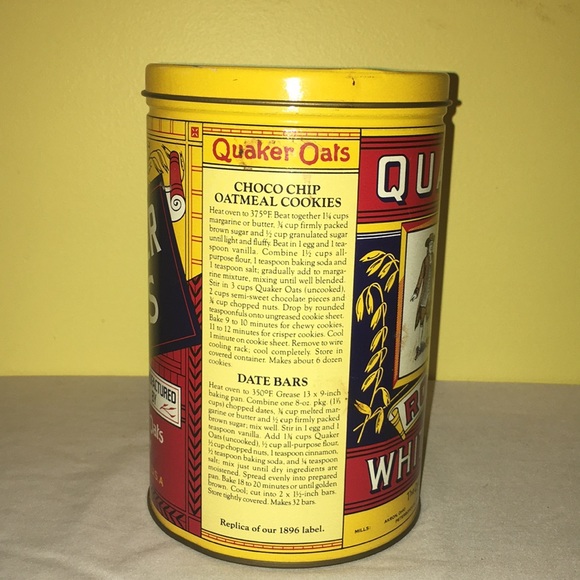 Vintage Quaker Rolled Oats Tin - Picture 3 of 10